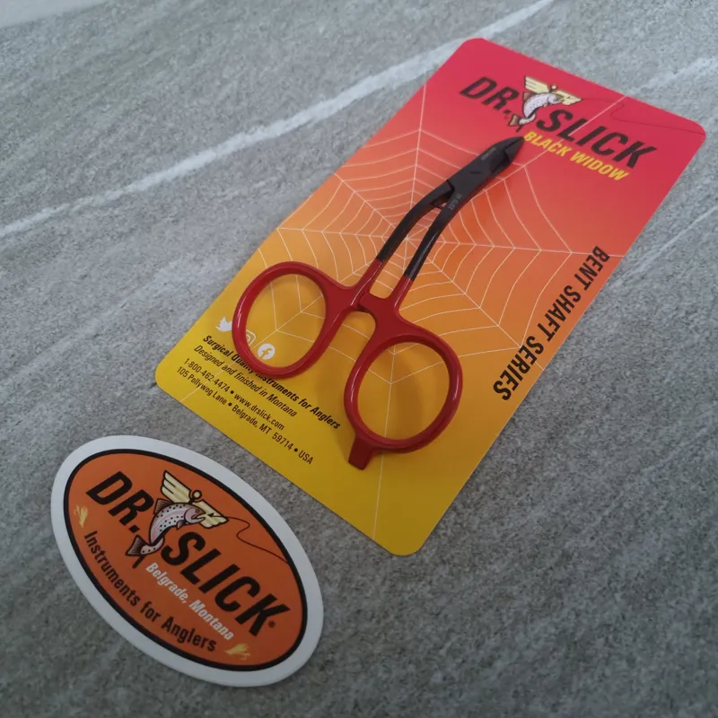 Dr.Slick BLACK WIDOW BENT SHAFT SCISSORS CLAMPS with Straight Blades-2